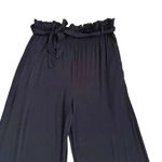 Chaser NWT Paper Bag Waist Jersey Soft Wide Leg Black High Rise Pants SZ M Photo 6