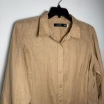 Lauren Ralph Lauren Linen Relaxed Fit Roll Tab Sleeve Shirt Birch Tan 2X Quiet L Photo 7