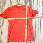 Nike DRI-Fit Orange Crewneck Stripe Short Sleeves Athletic Top Medium Photo 6