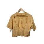 Adidas Training Hyperglam Orange Boxy Tee Open Back Women's Medium Photo 4