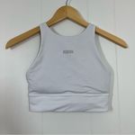 Lululemon  White Silver Blue Energy High-Neck Longline Bra Medium Support B–D Cup Photo 1