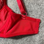 Frederick's of Hollywood Frederick's of Hollywood Red Lace Bra Underwire Balconette Style 32F Lingerie Photo 7