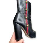 Gucci Carly Studded Sylvie Web Stripe Black Ankle Boots EU 38 US 8 Photo 6