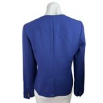 Ann Taylor Loft Blue Long Sleeve V Neck Open Front Career Blazer Coat Jacket 8 Photo 1