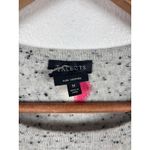 Talbots Medium Gray 100% Cashmere Pink Heart Print Crewneck Sweater Speckled Photo 3