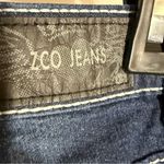 Zco Jeans  Dk Wash Bootcut Contrast Stitching, Bling Flap Pocket w/Button Size 16 Photo 3
