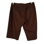 Cache Brown Sparkle Linen Blend Short Pant New Stretch City Bermuda $88 NWT Photo 4
