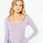 Revolve NWT Lush Purple Knit Crop Sweater. Size Large. Photo 0