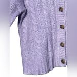 Madewell Pointelle Cable Cardigan Sweater In Lilac Photo 5