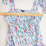 Eloquii  Tie‎ Shoulder Structured Midi Dress Blue Multicolored, 16 Photo 9