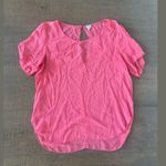aritzia wilfred pink sheer short sleeve blouse Size L Photo 0