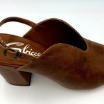 sbicca Real Leather Sling Back Chunky Heel Peep Toe Windor Brown size 7 Photo 9