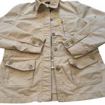 LANDS END Khaki Tan Chore Coat Button Down Toggle Style Buttons, Sz 12 Photo 10