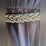 Sequin Hearts Strapless Flare Embellished Dress Navy Blue Homecoming Cocktail Photo 2