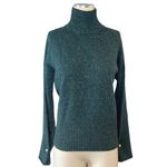 autumn cashmere  Boxy Mock Neck Sweater in Fir Green XSmall New Knit Top Photo 3