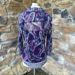 INC 2 Piece Paisley Top Blue Size L Photo 2