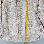 Alberto Makali Vintage  Lace Crinkle Top Womens L Beige Whimsigoth Cardigan USA Photo 5