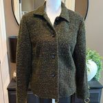 Sag Harbor  Olive Green Boucle Tweed Blazer Jacket Size 10 Photo 0