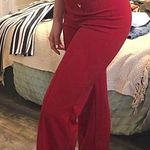 Boutique Red Flare Pants Photo 1