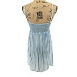 Beach By Exist  Light Blue Sundress Crochet Boho Mini Coastal Breezy‎ Vacation M Photo 1