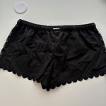 Seafolly  Black Pineapple Cutout Scalloped Hem Swim Cover Up Shorts Size S Photo 5