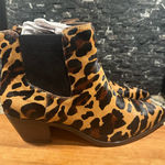 Sole Society  Lilianna Leopard Ankle Boot New Bootie Size 10 Calf Hair Photo 0