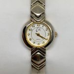 Cache Vintage  women watch silver gold tone 22mm quartz analog links running Photo 0