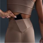 Nike  UNIVERSA Medium Support 7/8 Length High Rise Leggings Mink Brown Size M NEW Photo 2