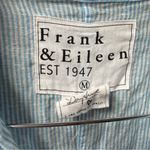 Frank & Eileen Daphne Sleeveless Polo Midi Dress Linen Blue Stripe Medium Photo 10