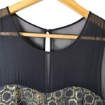 Club Monaco Bria Metallic Gold Honeycomb Mesh Cocktail Dress Sleeveless, Size 6 Photo 4