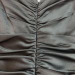 David's Bridal David’s bridal size 2 black satin long pencil skirt gown has V-neck Photo 10