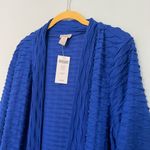 Chico's NEW NWT Royal Blue Textured Jacket Sweater Photo 7