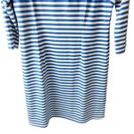 J. McLaughlin  Patrice Off Shoulder Dress M Medium Blue White Stripe Photo 5