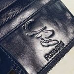 Roulens Blue Leather Wallet Snap Closure Zip Pockets ID Card Holder 7"x4"x1" Photo 6