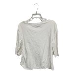 Michael Stars  womens solid white long sleeve top t shirt one size Boat Neck Photo 3