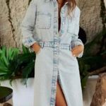 ZARA NWOT Z1975 DENIM MIDI DRESS Bloggers Fave Sold OUT Blue Photo 2