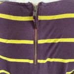 Loft Ann Taylor deep purple and yellow striped long sleeve top women's small Photo 5