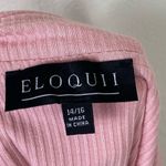 Eloquii Pink Ribbed Knit Long Sleeve Off the Shoulder Sweater Size 14/16 Photo 2