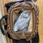 Anna Morellini Luna leather pouch bag with detached chain strap Italy Tan Photo 6