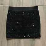 Black mini skirt with sequins Size M Photo 0