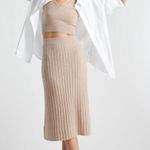 Quince Skirt Midi Cashmere Skirt Tan  (oatmeal) XS Photo 2