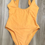 White Fox Boutique  Swim Orange One Piece Swimsuit Women’s Medium Photo 0