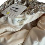 Lovesome Size L Halter Tie Mini Dress Champagne Sequin Sparkle Hoco Party NWT Gold Size L Photo 8