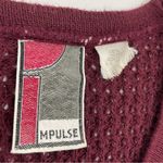 Vintage Sweater Vest 1980s Women Maroon Acrylic Sleeveless Top Retro Collegiate Red Photo 3