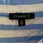 Dynamite Blue and White Striped Women's Shirt Photo 2