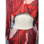 Hutch NWT Anthropologie Cutout Bold Floral Wide Leg Cutout Tie Front Jumpsuit Photo 6