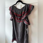 THML NWT Women’s Ruffle Top Mini Embroidered Dress Size Large Photo 5