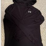 Under Armour  Womens V neck hoodie athletic shirt, size small black. 

Gently Photo 0