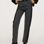 Mango two toned black and grey high waist straight jeans Photo 0