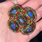 Vintage Sarah Coventry Light of the East Mosaic Brooch Vintage Gold Photo 1